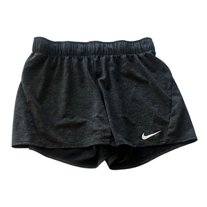 Nike dri fit dark grey Athletic running Shorts Moisture Wicking elastic